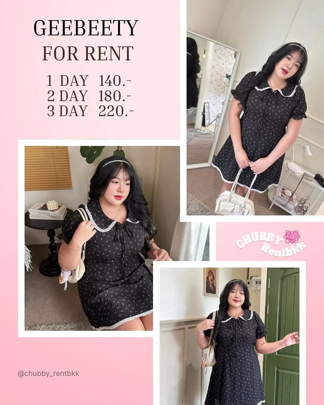 GEEBEETY DRESS เดรสสาวอวบ เดรสสั้น 1