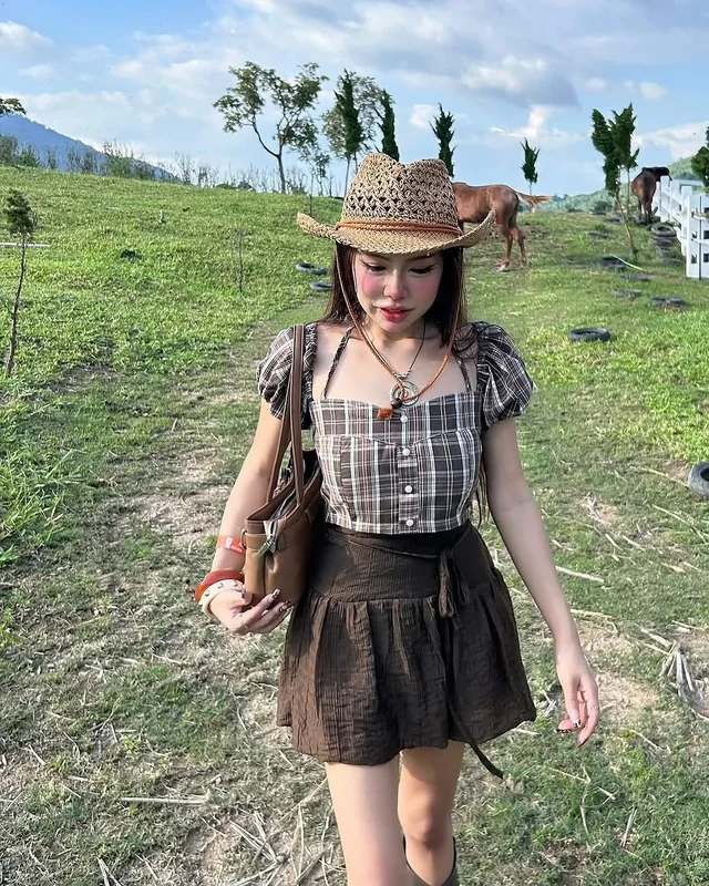 Sooooly clothing ชุดเซ็ตสาวคันทรี ลายสก็อต thumbnail 3