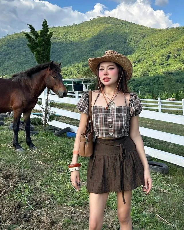 Sooooly clothing ชุดเซ็ตสาวคันทรี ลายสก็อต thumbnail 2