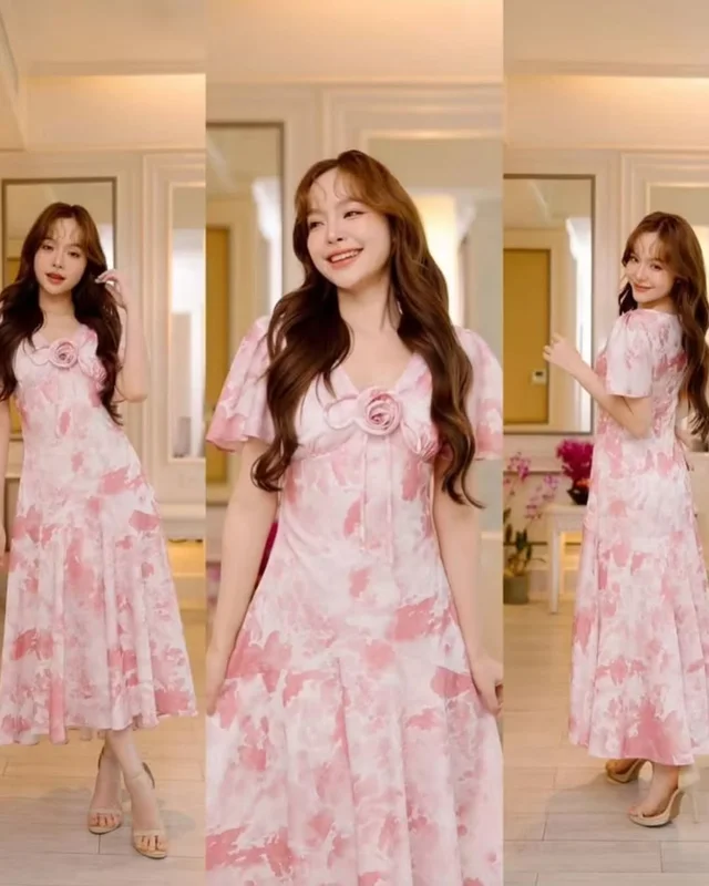 Koolykooldress เดรสยาวลายพาสเทล thumbnail 6