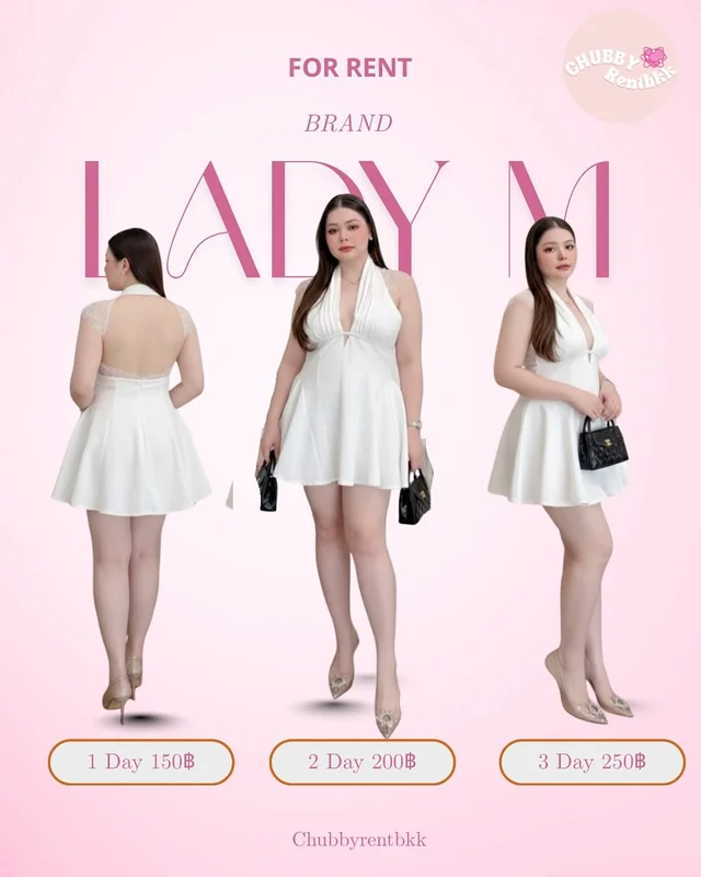 เดรสขาว LadyM สวยหรู สไตล์เซ็กซี่ 1