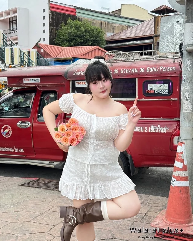 ชุดเซต Walarat Plus ผ้าฉลุลายดอกไม้ สีขาว thumbnail 7