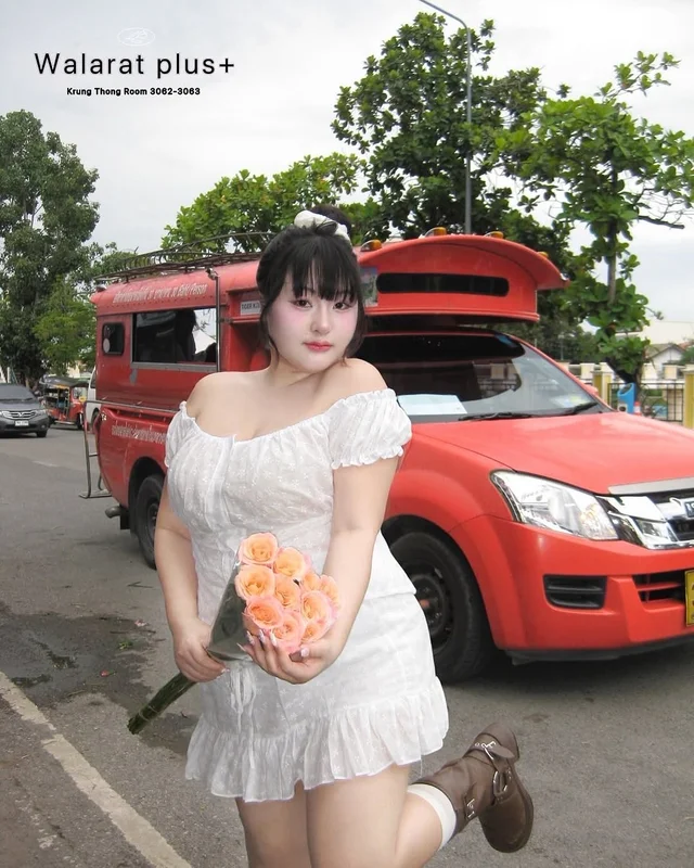 ชุดเซต Walarat Plus ผ้าฉลุลายดอกไม้ สีขาว thumbnail 3