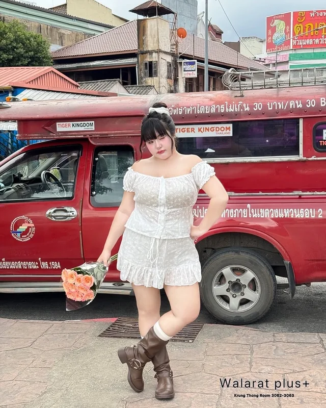 ชุดเซต Walarat Plus ผ้าฉลุลายดอกไม้ สีขาว thumbnail 5