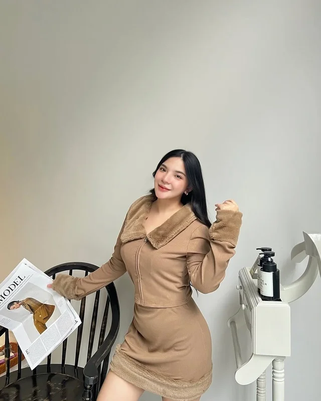 a bit chubbies เซ็ตแขนยาวผ้านุ่ม สาวอวบ (alternate)