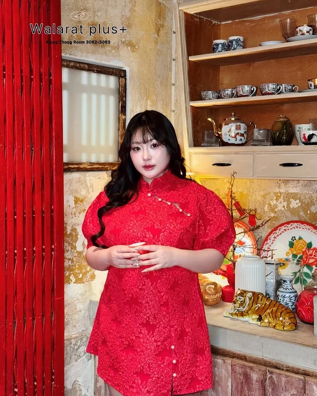 ชุดเดรสสั้น WALARAT Chinese Collection ไซส์สาวอวบ thumbnail 3
