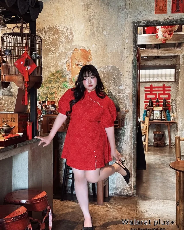 ชุดเดรสสั้น WALARAT Chinese Collection ไซส์สาวอวบ thumbnail 5