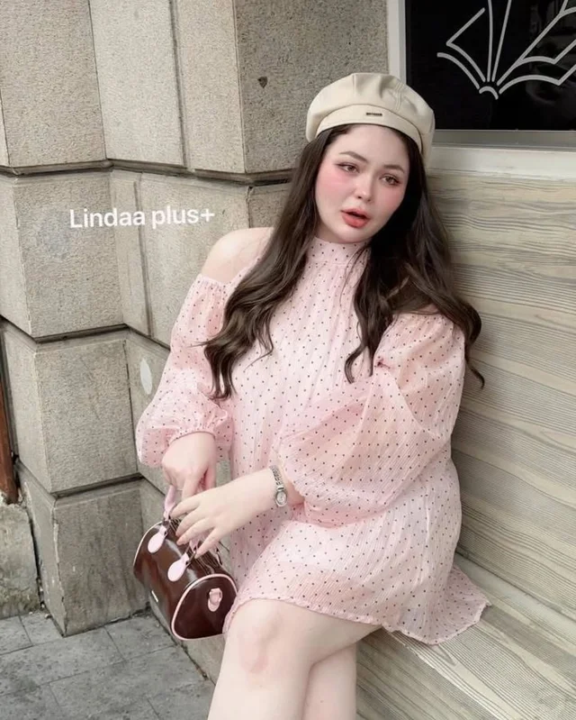 เดรส LINDA PLUS ชมพูหวานละมุน thumbnail 5