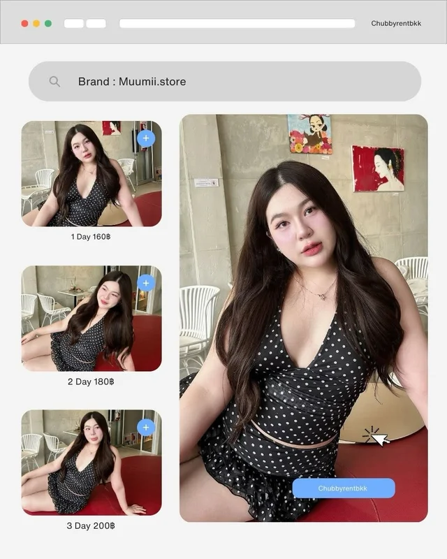 MUMII STORE ชุดเซ็ตลาย Polka Dot สำหรับสาวอวบ 1