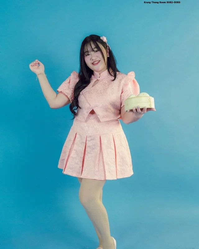 Walarut ชุดกี่เพ้าประยุกต์ชมพู Set thumbnail 3