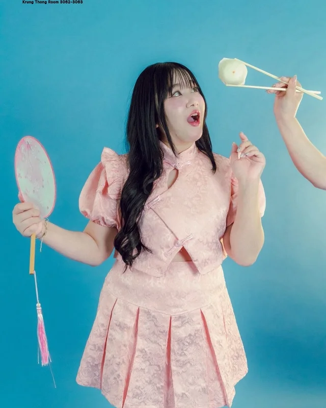 Walarut ชุดกี่เพ้าประยุกต์ชมพู Set thumbnail 4