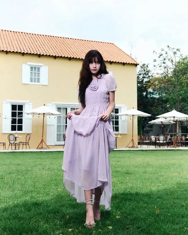 เดรสยาว FLAT2112 อกดอกกุหลาบ Plus Size thumbnail 4