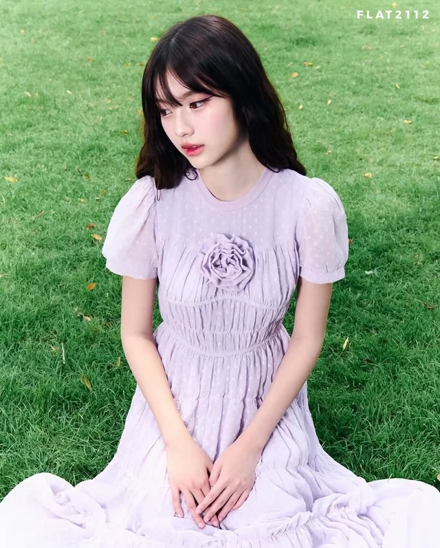 เดรสยาว FLAT2112 อกดอกกุหลาบ Plus Size thumbnail 3