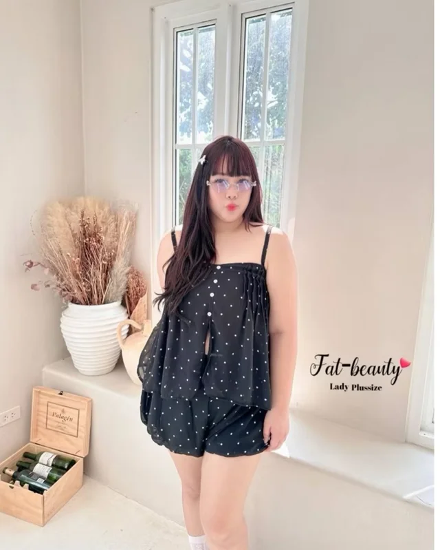 ชุดเซ็ต LADY PLUSSIZE ลายจุดสีดำ (alternate)