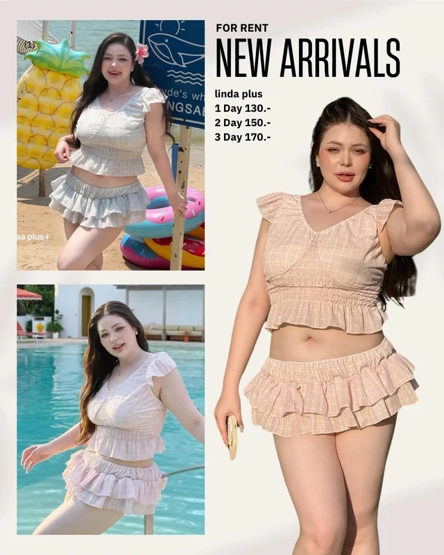 ชุดว่ายน้ำ Linda Plus พรางต้นแขนต้นขา 2 สี 1