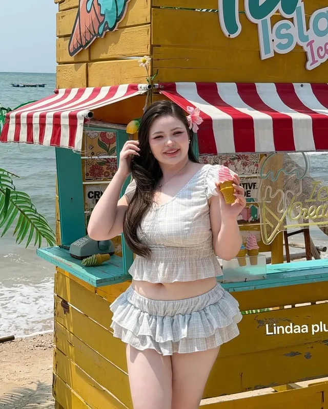 ชุดว่ายน้ำ Linda Plus พรางต้นแขนต้นขา 2 สี thumbnail 7