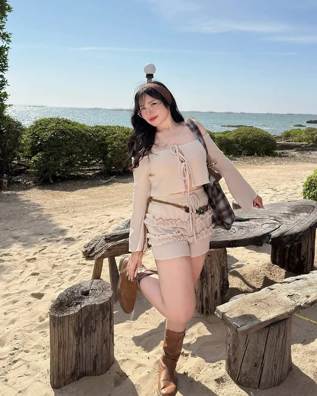 ชุดเซ็ตสาวอวบ ลุค Summer Vintage Luxury geebeety Curve thumbnail 6