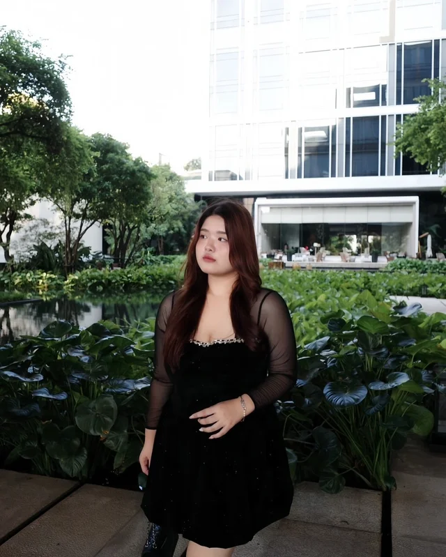 Ladym เดรสสั้นสีดำวิ้ง thumbnail 10
