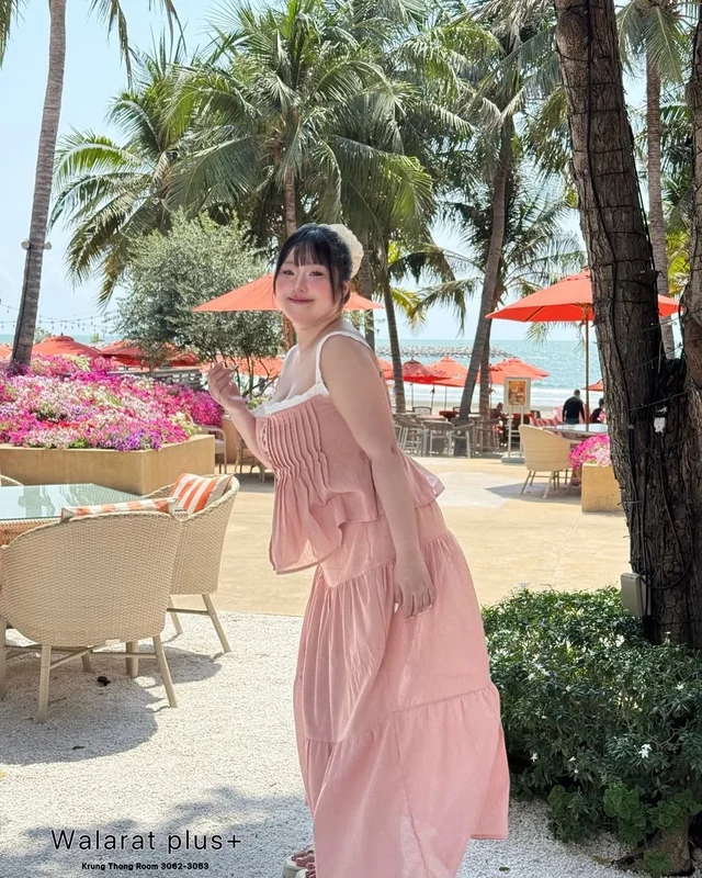 ชุดเซ็ต 2 ชิ้น WALARAT PLUS สีชมพู Free Size thumbnail 3