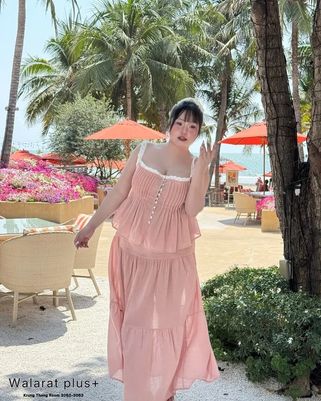 ชุดเซ็ต 2 ชิ้น WALARAT PLUS สีชมพู Free Size (alternate)