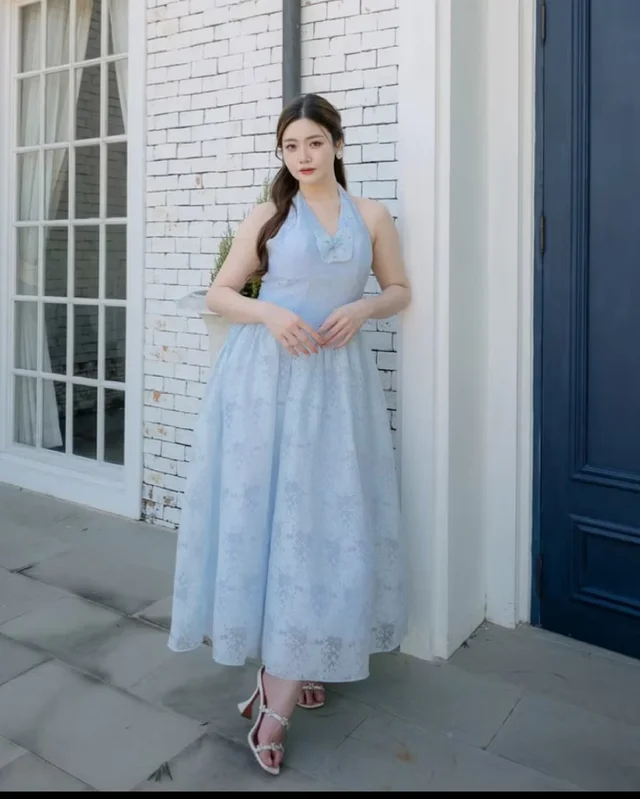 Layme bkk BLUEBELL DRESS เดรสสีฟ้า Size อก 38 40 thumbnail 4