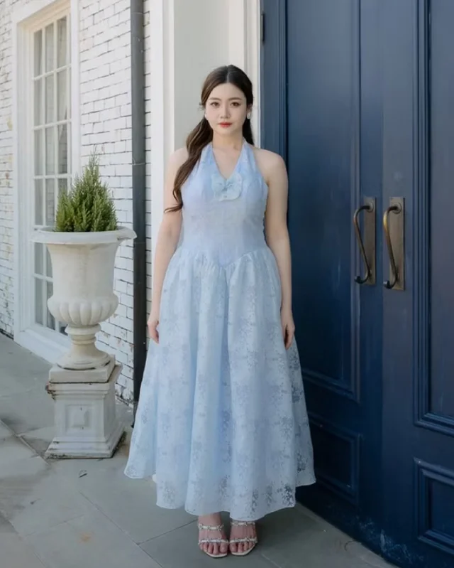 Layme bkk BLUEBELL DRESS เดรสสีฟ้า Size อก 38 40 thumbnail 3