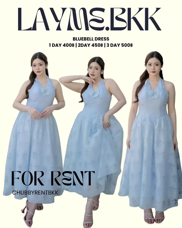 Layme bkk BLUEBELL DRESS เดรสสีฟ้า Size อก 38 40