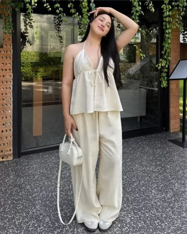 ชุดเซ็ตสายเดี่ยวผ้าพริ้ว Free Size (alternate)
