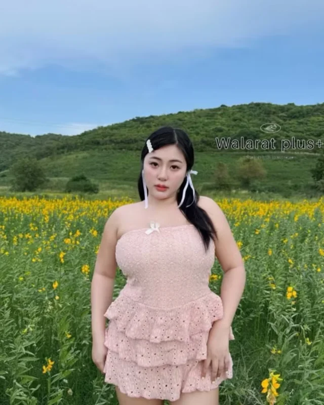 ชุดเกาะอกระบายสีชมพู WALARAT Free Size thumbnail 4