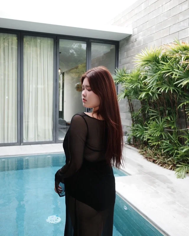 ชุดคลุมซีทรู HILYN สีดำ Long Dress Size 3XL thumbnail 3