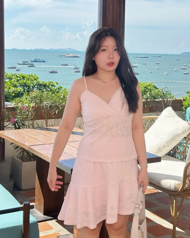 ชุดเซ็ตลูกไม้สีชมพูหวานละมุน AMITY CLOTHES thumbnail 5