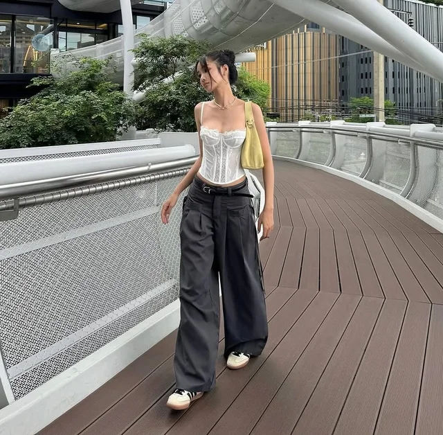 คอร์เซ็ทลูกไม้ White Corset Size S ชุดเวียดนาม (alternate)