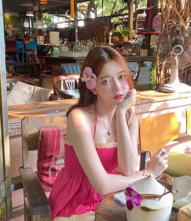 เสื้อสายเดี่ยวบราเล็ตสีชมพู Size อก 40