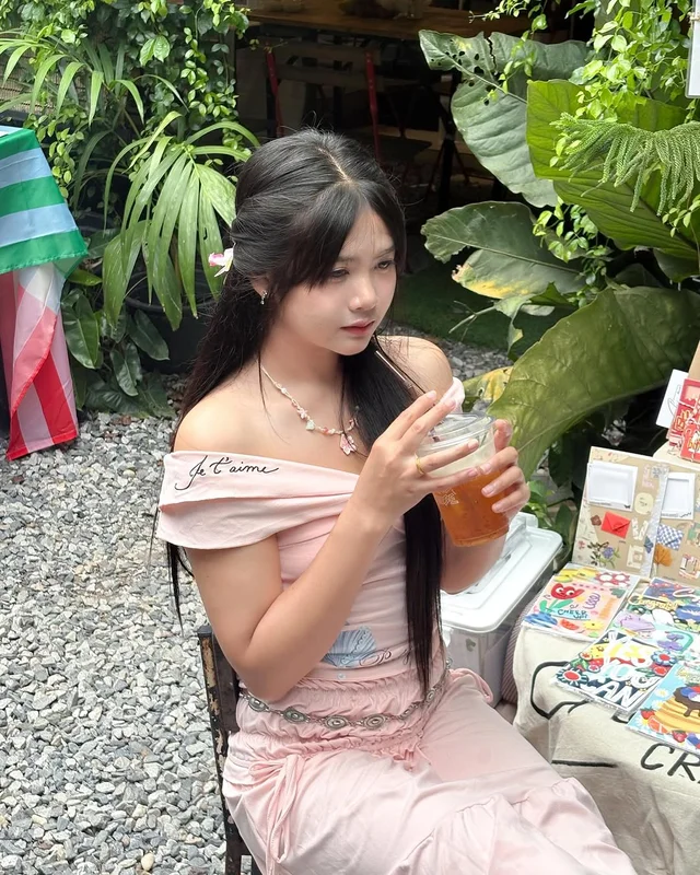 WHYSOCUTE Crop Top Maxi Skirt ชุดเซ็ต thumbnail 4