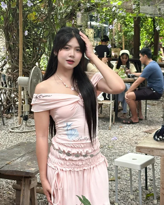 WHYSOCUTE Crop Top Maxi Skirt ชุดเซ็ต thumbnail 3