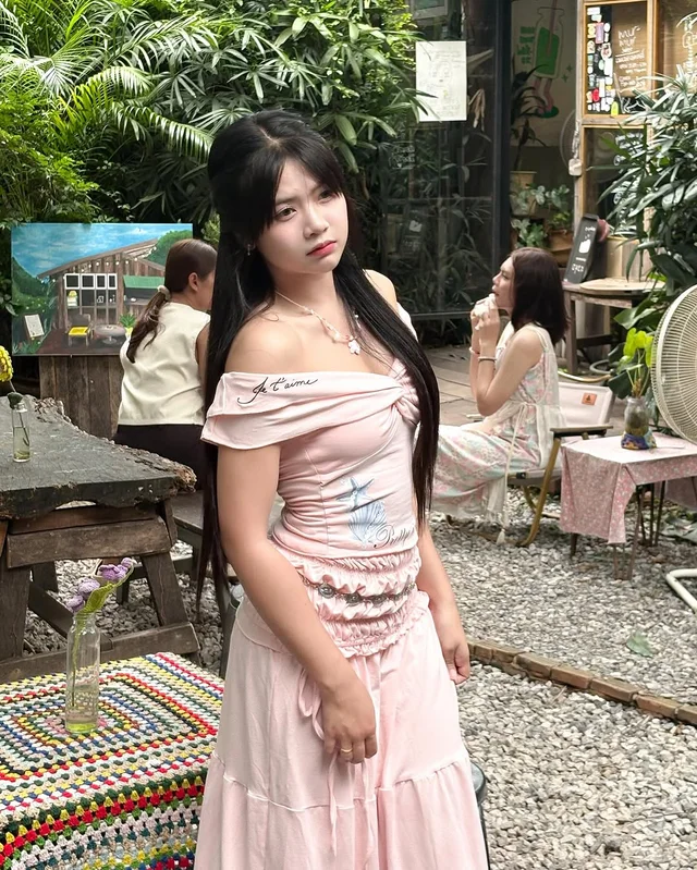 WHYSOCUTE Crop Top Maxi Skirt ชุดเซ็ต thumbnail 5