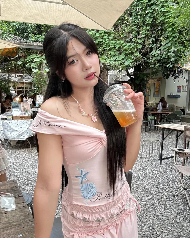 WHYSOCUTE Crop Top Maxi Skirt ชุดเซ็ต