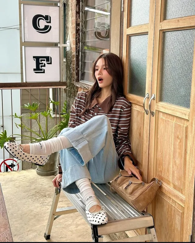chuuchop รองเท้าแมรี่เจนลาย Polkadot Size 39 (alternate)