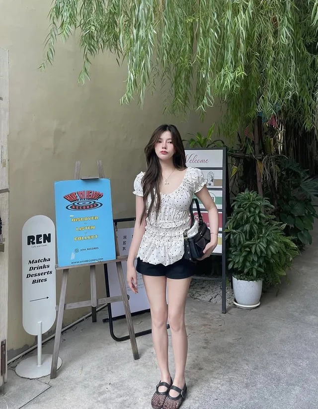 AceyAcey Mini Curve ชุดเดรสลายจุด Free Size thumbnail 6