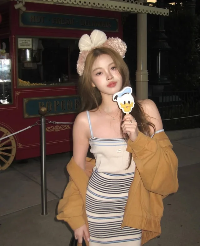 HEARTEYES MINIDRESS OATMEAL ชุดเวียดนาม