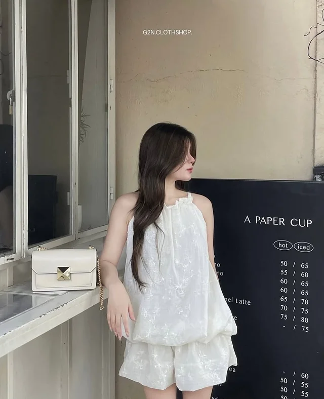 G2N Clothshop Minnie Dress เดรสสั้นกระโปรงบอลลูน ชุดเวียดนาม Free Size thumbnail 7