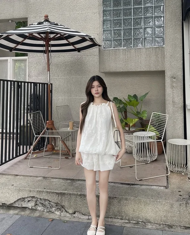 G2N Clothshop Minnie Dress เดรสสั้นกระโปรงบอลลูน ชุดเวียดนาม Free Size thumbnail 4
