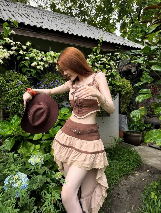 kimikostore bkk ชุดเซ็ต 4 ชิ้นสไตล์คาวเกิร์ล ชุดเวียดนาม thumbnail 8