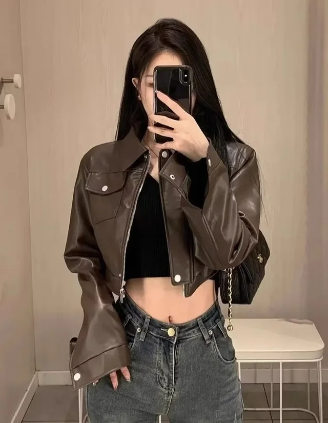 แจ็คเก็ตหนังน้ำตาล ชุดเวียดนาม thumbnail 4