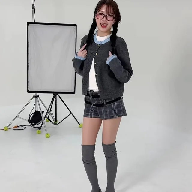 beming official Belted check กางเกงขาสั้น Size S thumbnail 5