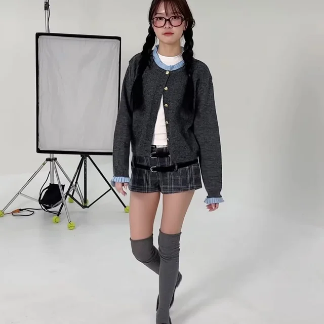 beming official Belted check กางเกงขาสั้น Size S thumbnail 7