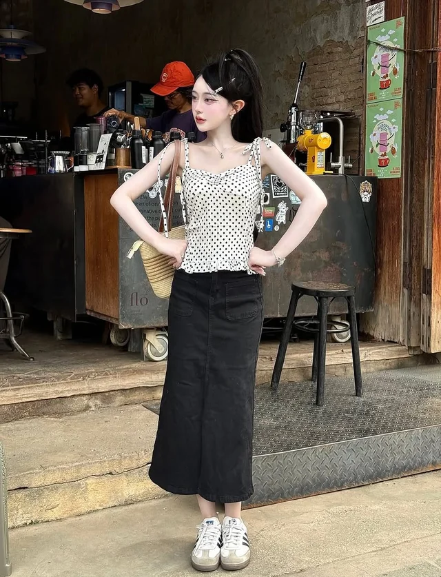 helloyellowland เสื้อคล้องคอลายจุด Freesize thumbnail 5
