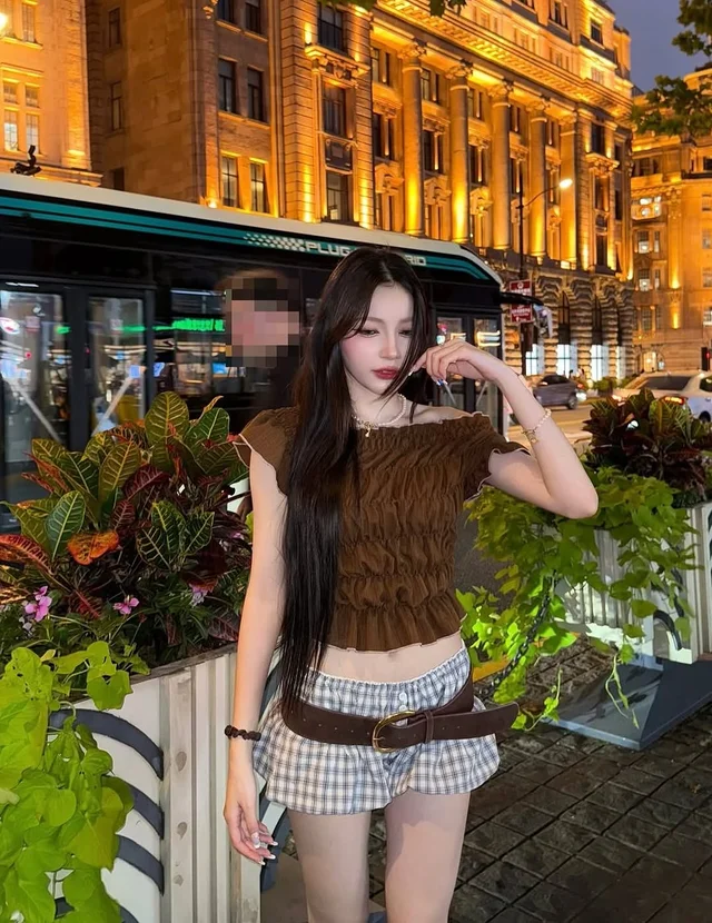 caylasunn wara store bkk ชุดเซ็ตเสื้อครอป กางเกงขาสั้น และเข็มขัด ชุดเวียดนาม thumbnail 7