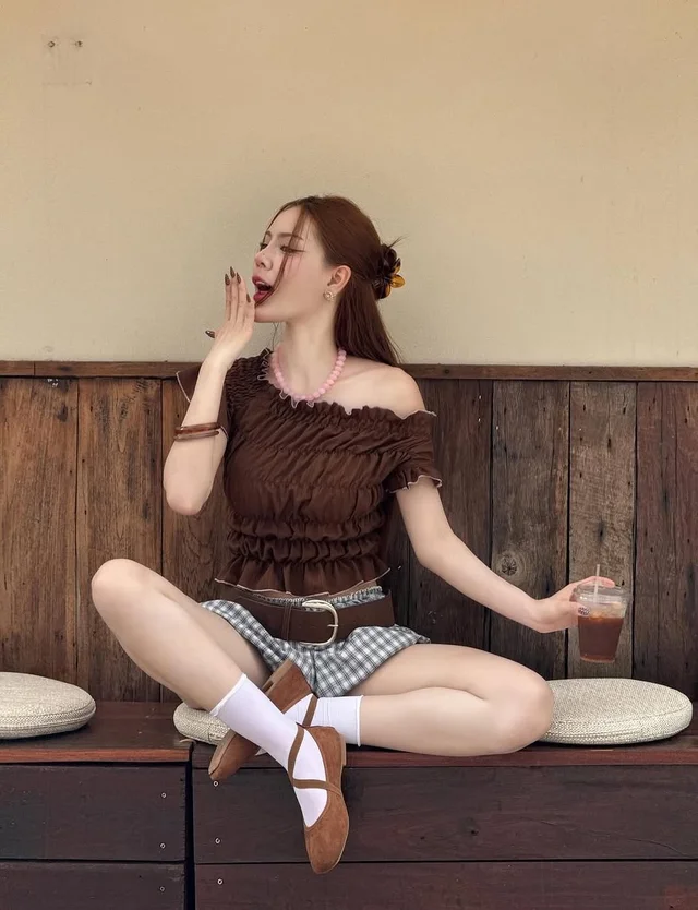 caylasunn wara store bkk ชุดเซ็ตเสื้อครอป กางเกงขาสั้น และเข็มขัด ชุดเวียดนาม thumbnail 4