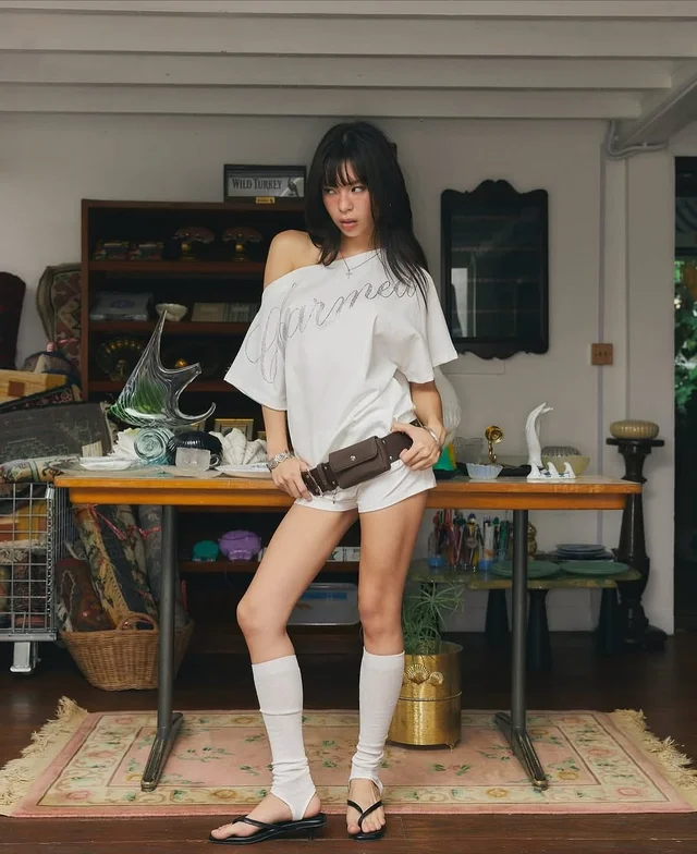 เสื้อปาดไหล่ stylist shop T shirts ruzee ชุดเวียดนาม thumbnail 6